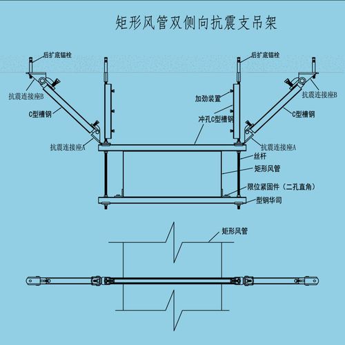 jhkz-t08矩形風(fēng)管雙側(cè)向抗震支吊架